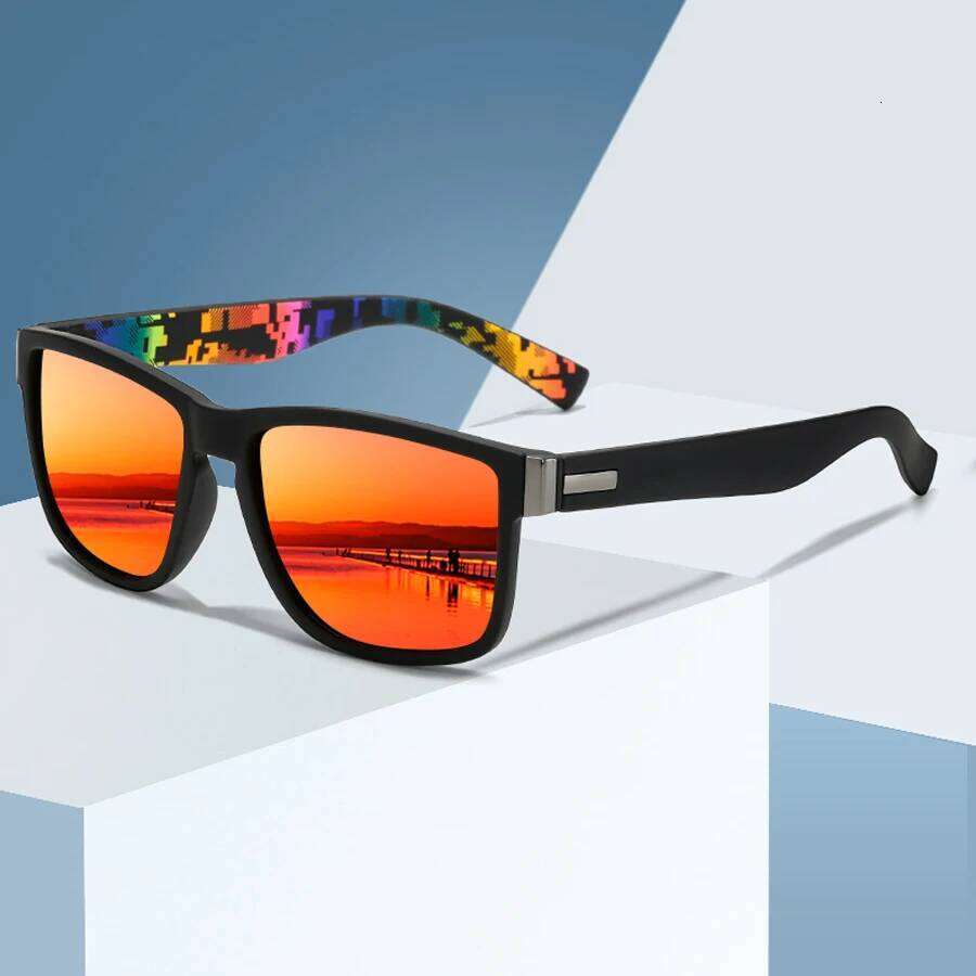 Fashion Vintage Pattern Square Sunglasses Men Women Fishing Driving Man Luxury Brand Sun Glasses UV400 Eyewear Z260127