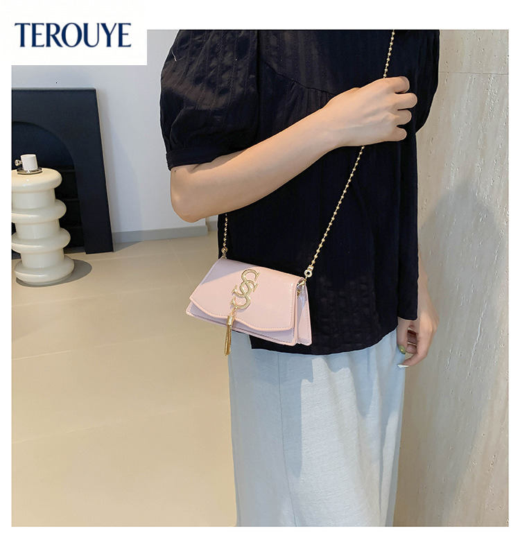 TEROUYE Minimalist letter personalized design shoulder bag autumn and winter new fashion trend style casual retro women's armpit bag luxury