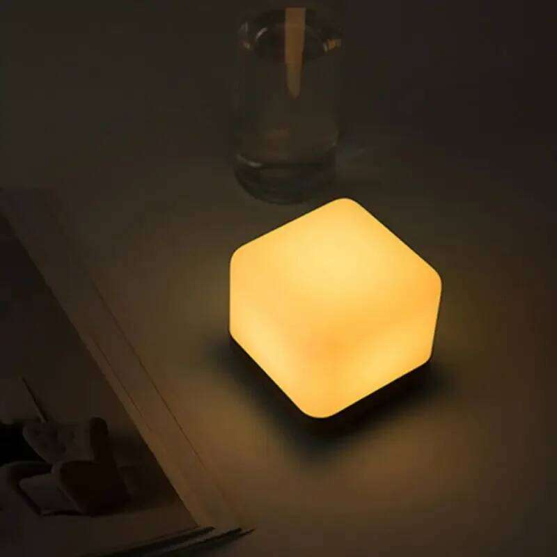 Flip Timing LED Square Nightlight Bedroom Night Table Floor Energy Saving Bedside Lamp Home Decor Decorative Luminaire Z260127