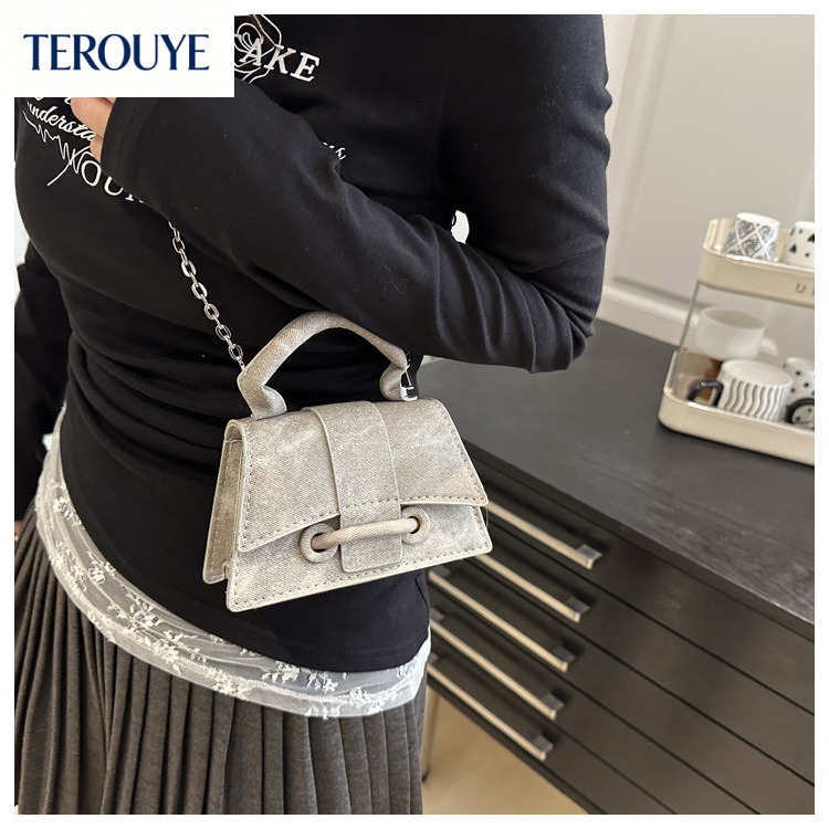 TEROUYE bag autumn and winter new French niche design retro women's handbag fashionable, elegant, light luxury, exquisite small square bag