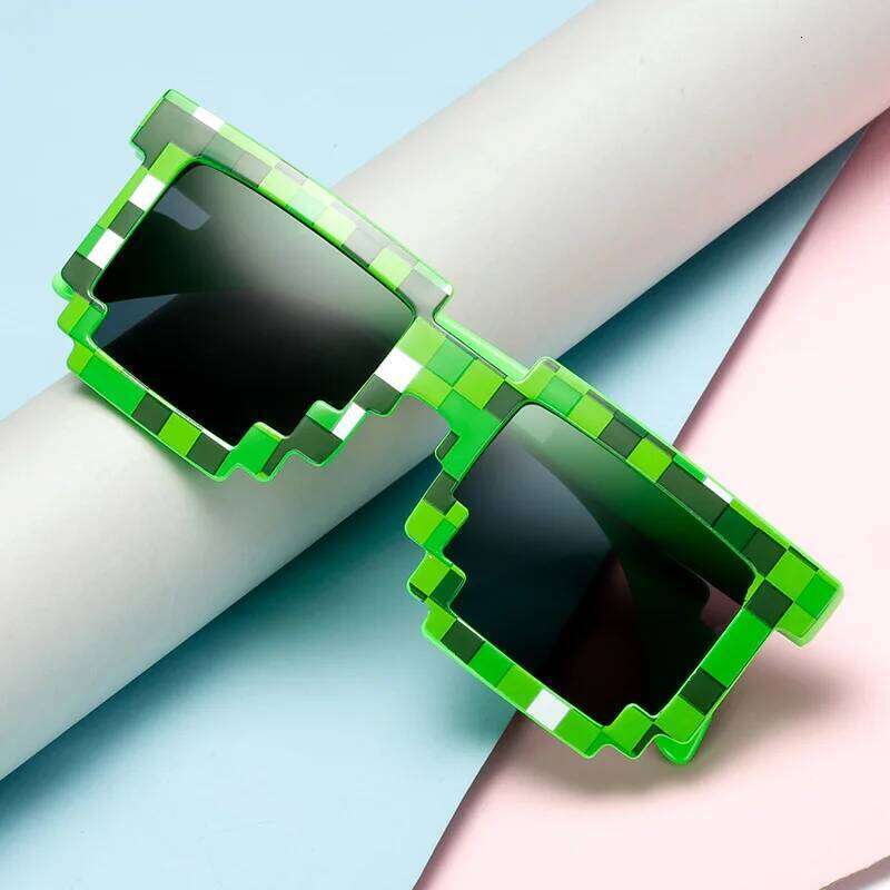 2025 New fashion Sun Hot Sale Sunglasses Creeper Glasses Novelty Mosaic Funny Goggles Boys Girls Pixel Eyewear Z260127