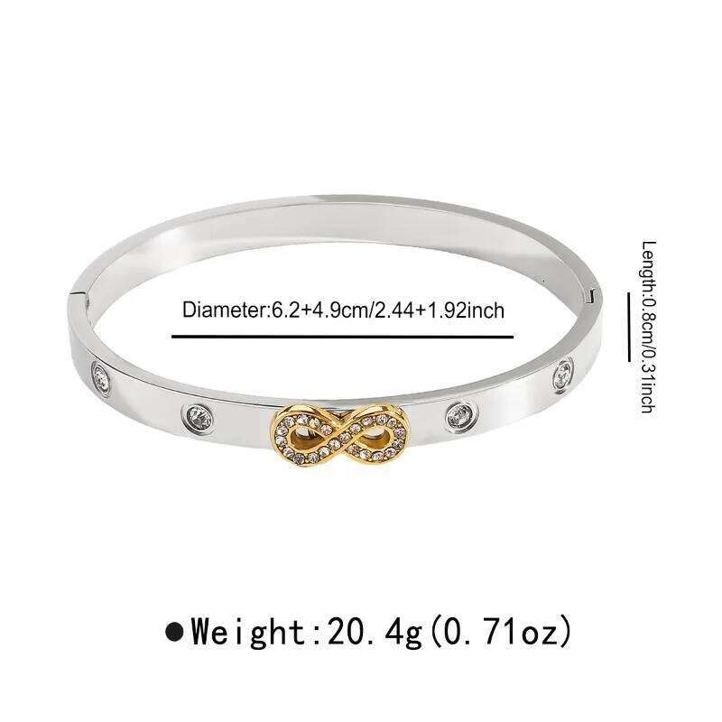 Fashion new diamond-encrusted bracelet, light luxury vacuum 14k gold-plated women's stainless steel jewelry XJ260127