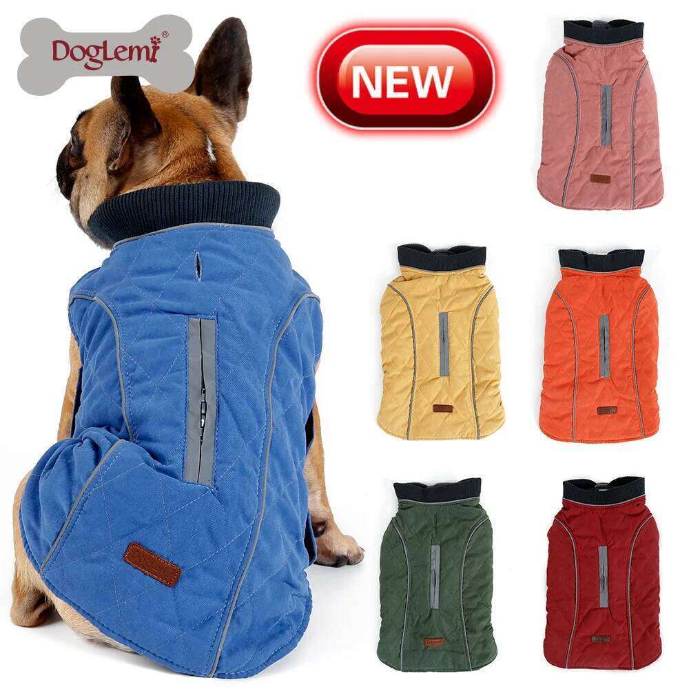 Large Jacket Winter Warm Clothes For Labrador Waterproof Big Dog Coat Chihuahua French Bulldog Outfits Pet Product XJ260127