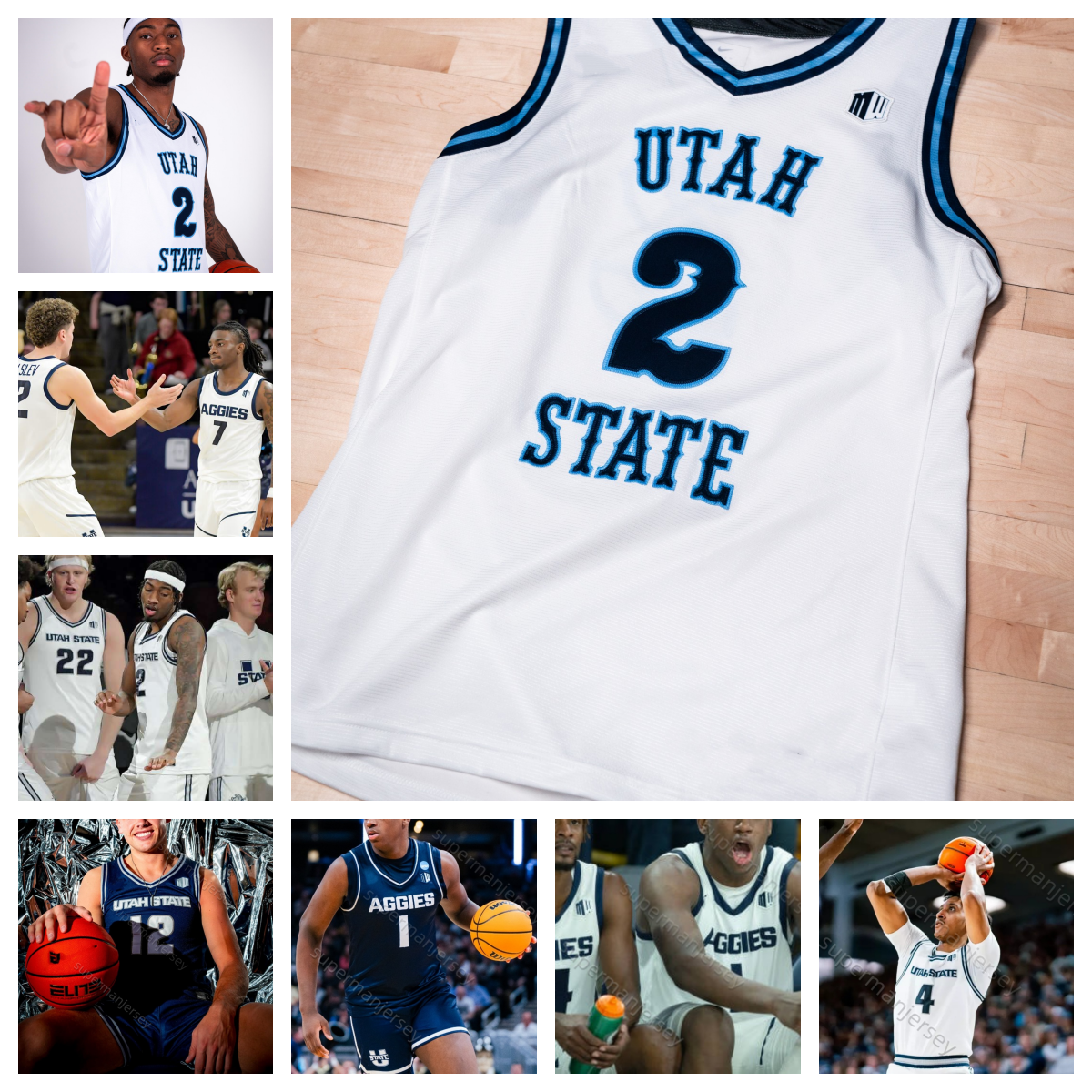 2026 Utah State Aggies College basketball jersey Allen Anderson Barnes Boe Clark Collins Jr. Elamin Falslev Iweze Kearney Keller Perryman Templin Tosi new Utah State