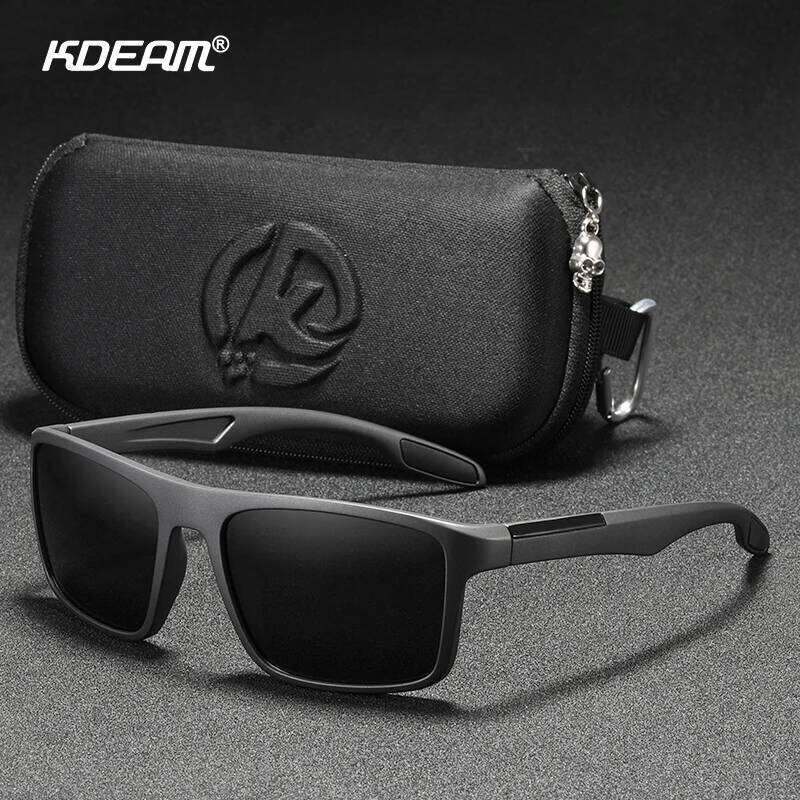 KDEAM Ultra Light Rectangular Photochromic Sunglasses Men Polarized TAC 1.1mm Thickness Lens UV400 Sun Glasses Women Cat.3 CE Z260127