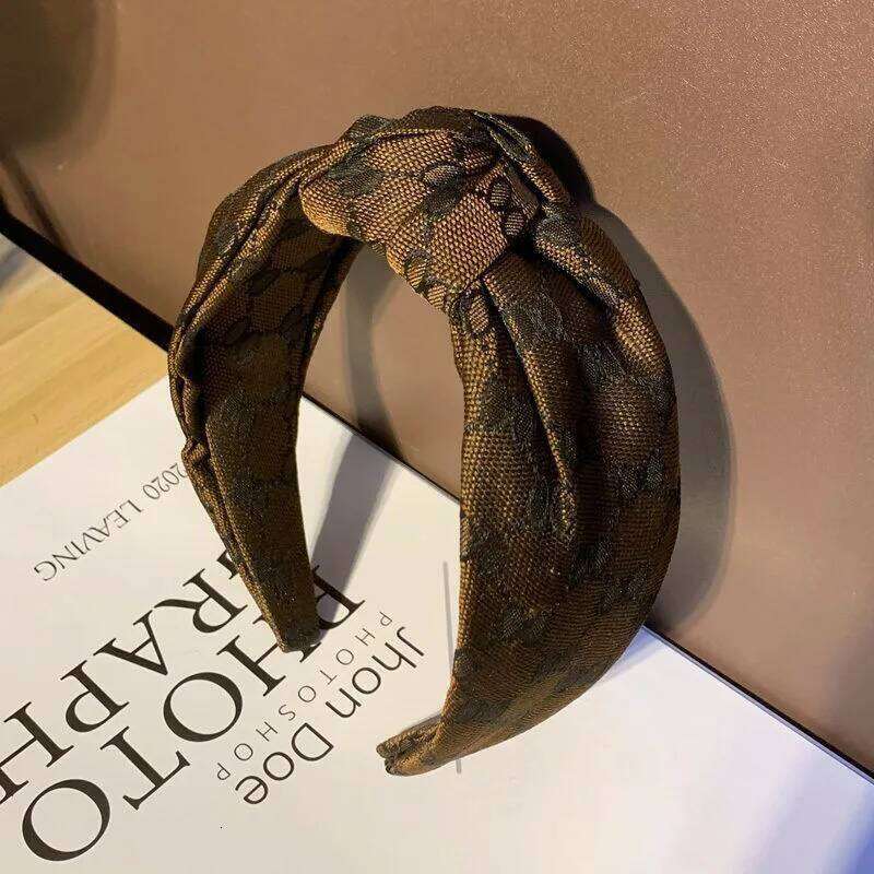 Wide Knotted Headband Women Retro Print Hairband For Washing Face Skincare & Daily Wear - Autumn Winter Fashion Accessory