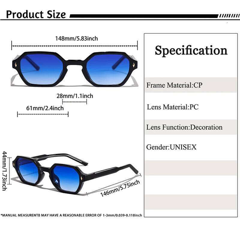 HBK Retro Polygonal Men Sunglasses Personalized Design Square Frame Sun for Women Parties Travel Holidays Glasses Z260127