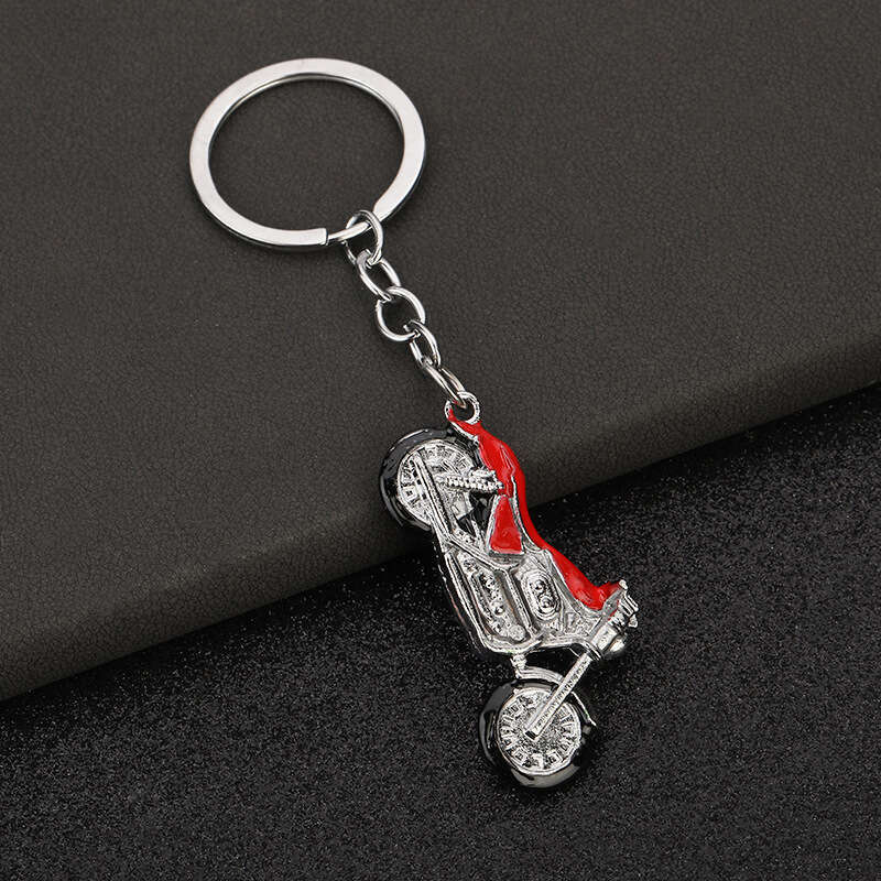 Metal Personality Model Key Ring Drip Oil Harley Motorcycle Creative Keychain S260126