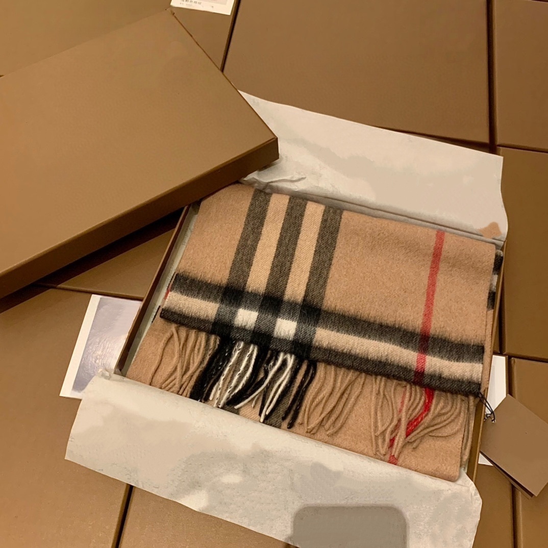 Designer Scarf Cashmere Scarves 100% Wool Scarf Women and Men Long Wrap Classic plaid Scarves Designer Silk scarf with box