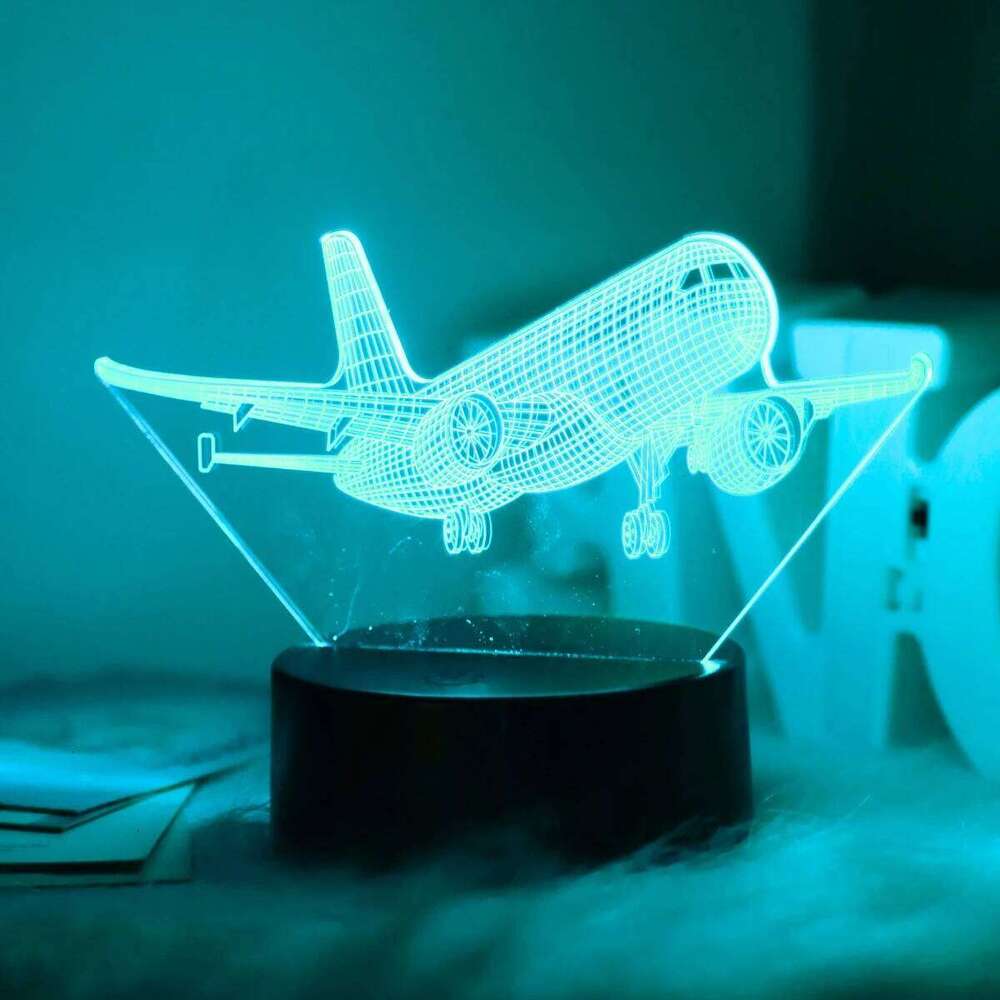 3D night light creative airplane design special for friends, decorating the room atmosphere as a holiday gift Z260127