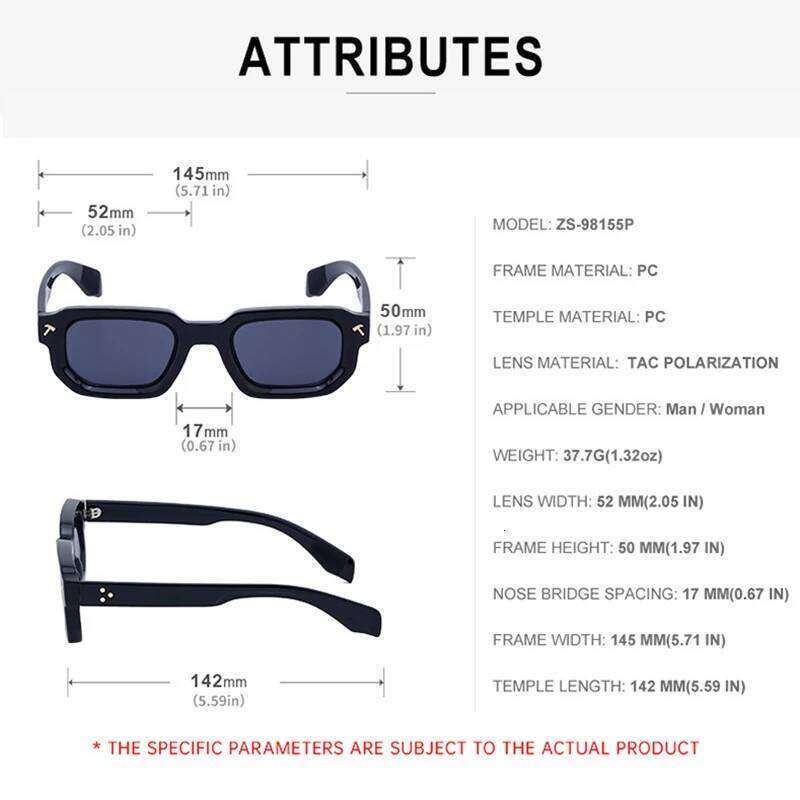 Polarized Square Sunglasses Men 2025 Luxury Brand New Fashion Rectangle Sun Glasses For Women Driving Shades Eyewear Z260127