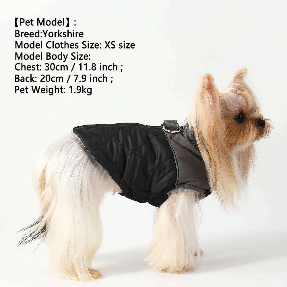 Warm Dog Clothes For Small Medium Dogs Cat Windproof Waterproof With D-ring Elasticity Puppy Jacket Yorkshire Pet Fleece Costume XJ260127