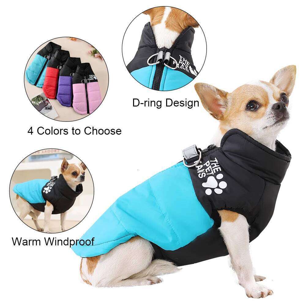 Pet Dog Jacket Autumn Winter Clothes For Small Medium Dogs Cat Waterproof Warm Chihuahua French Bulldog Vest Coat Puppy Costume XJ260127