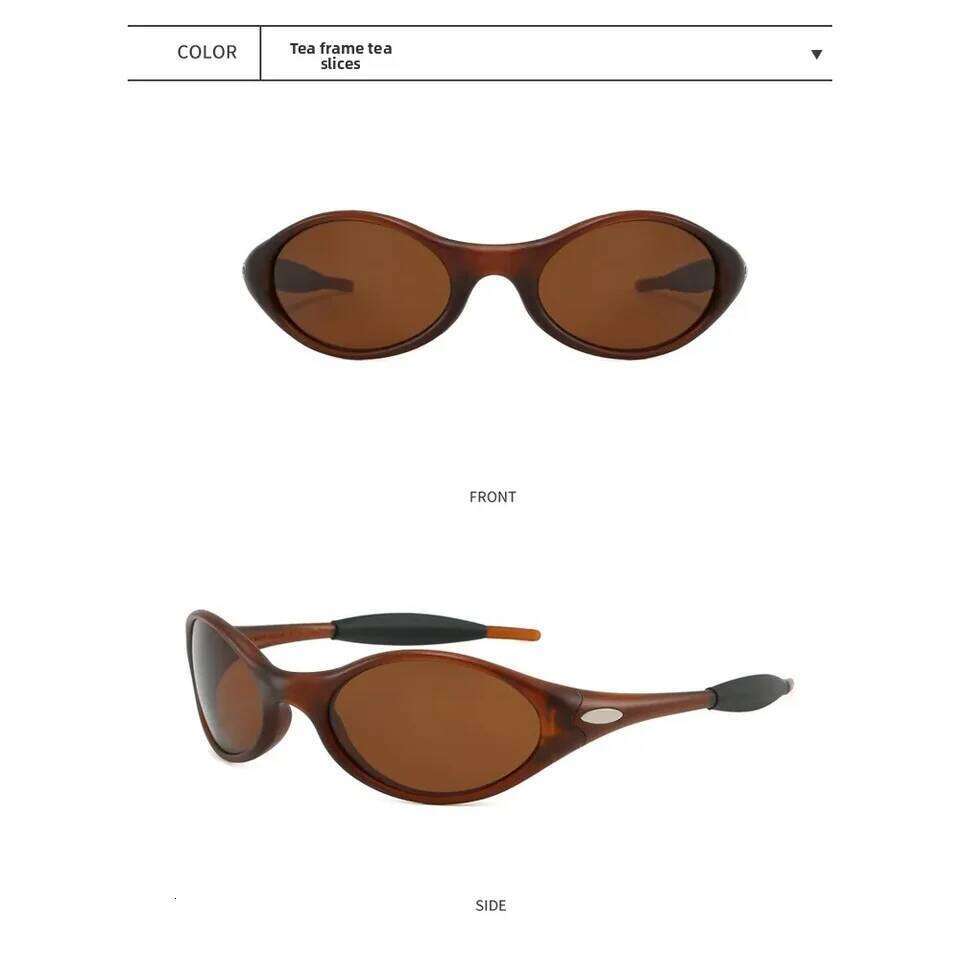 2026 y2k Euro-American polarized sunglasses for men and women TR retro oval round frame outdoor cycling driving sunglasses. 26Y0127
