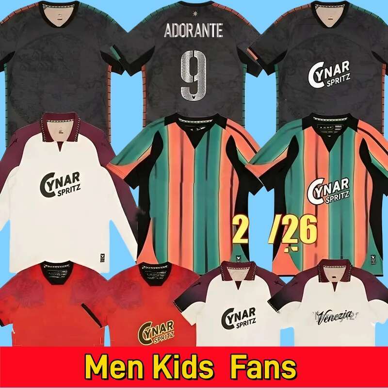 25 26 New soccer Jerseys Venezia FC ZAMPANO YEBOAH 2025 2026 Venice Home away DUNCAN BUSIO ORISTANIO Football shirts NICOLUSSI POHJANPALO ELLERTSSON Maglia