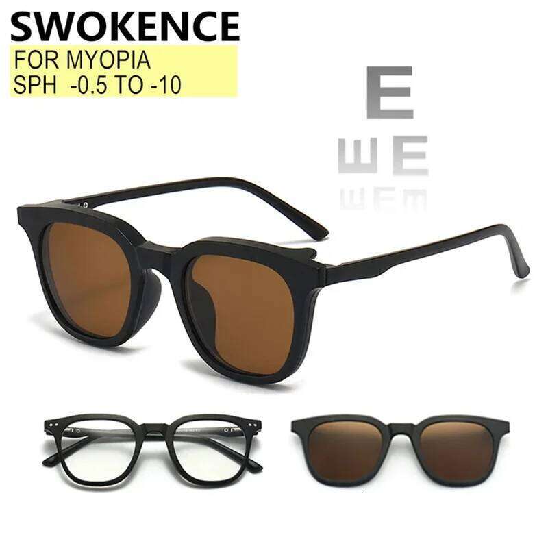 Prescription Glasses With Magnetic Clip-on Sunglasses Men Women Aspheric Lenses Custom For Nearsighted And Astigmatism F527 Z260127