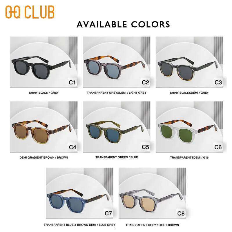 O-Q CLUB Retro Punk Polarized Lenses Man Men Sunglasses Square Trends Glasses Women Popular Eyepieces in Sonzya Sunglass Woman Z260127