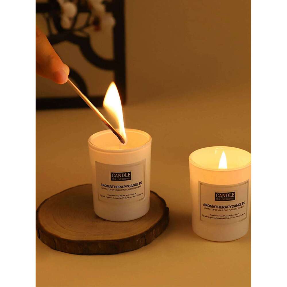 Bright glass cup scented candle, creative home gift, smokeless aromatic candle ornament Y260127