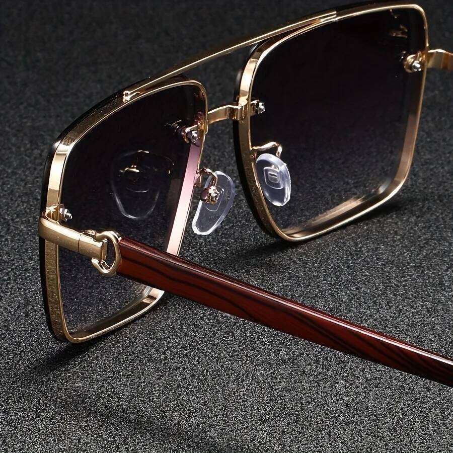 2025 Luxury Square For Men New Wooden Vintage Fashion Glasses Sunglasses Women Vacation Gafas De Sol Hombre Z260127