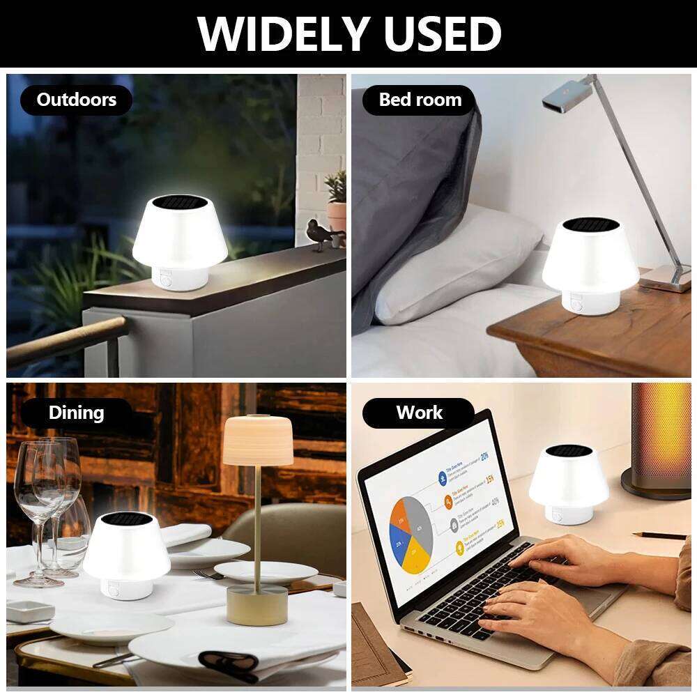 Mushroom Table Lamp Solar and USB Powered Outdoor Indoor Portable Landscape Light Camping Patio Wedding Garden Bar Z260127