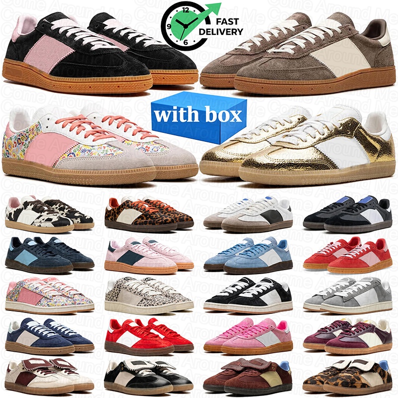 free shipping with box designer shoes men women flat sneakers Black White mens trainers Blue Red Pink Green Brown Beige Grey suede leather