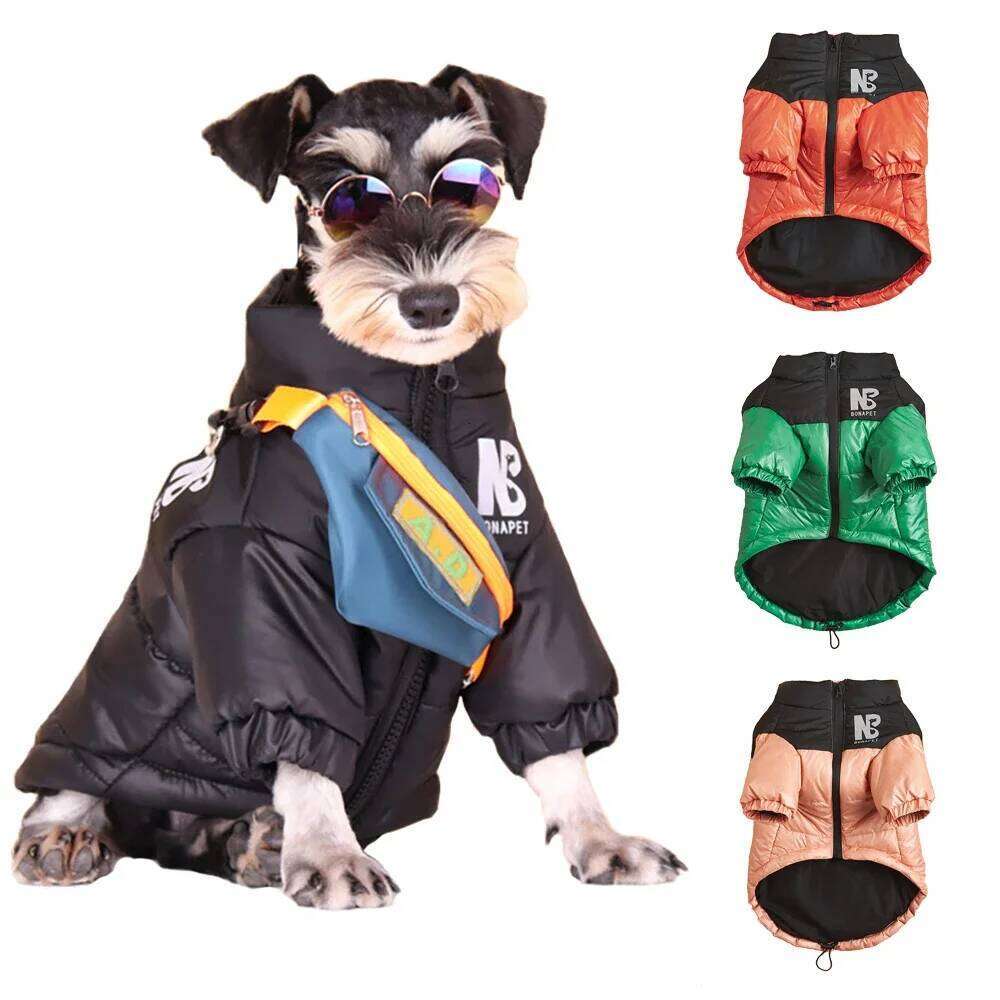 Luxury Down Jacket Winter Pet Clothes for Small Dogs Reflective Large Dog Coat French Bulldog Costume Labrador Husky Outfits XJ260127
