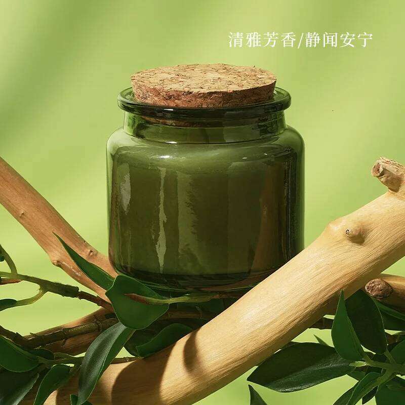 Ins Portable Green Glass Bottle Candle, Fresh And Elegant Soy Wax Travel Set Wedding Scented Candle As A Souvenir Y260127