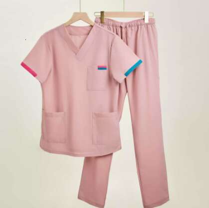 ANNO Maternity Work wear Loose Pregnant Woman Nurse Uniforms Hospital Clothing Female Adjustable Waist ScrubsSet H260127