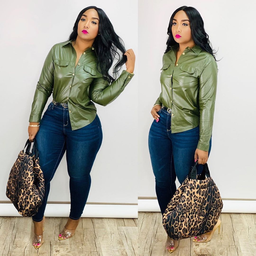 Pu Leather Casual Shirts Women Long Sleeves Turn Down Collar Office Lady Fashion Elegant Tops Solid Color Female Clothing 240820