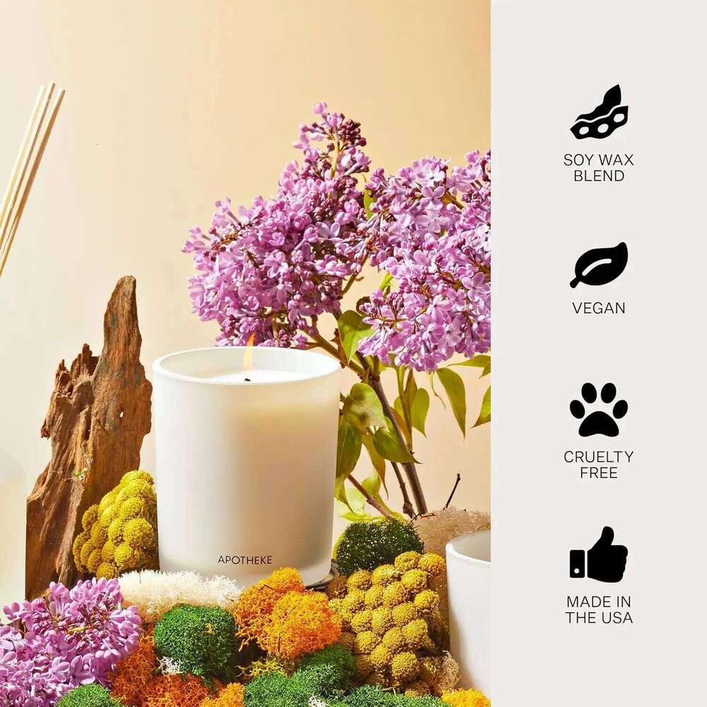 White Vetiver Scented Candle, 10.5 oz Soy Wax, Non-Toxic Luxury Home Decor Gift for Women & Men Y260127