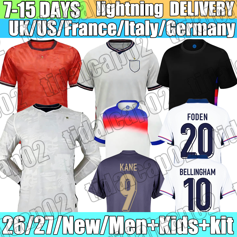 2026 england football shirt Saka Foden Rashford home away Football Shirt EZE ANDERSON ROGERS Soccer Jerseys HENDERSON Stones JAMES Men Kids kit