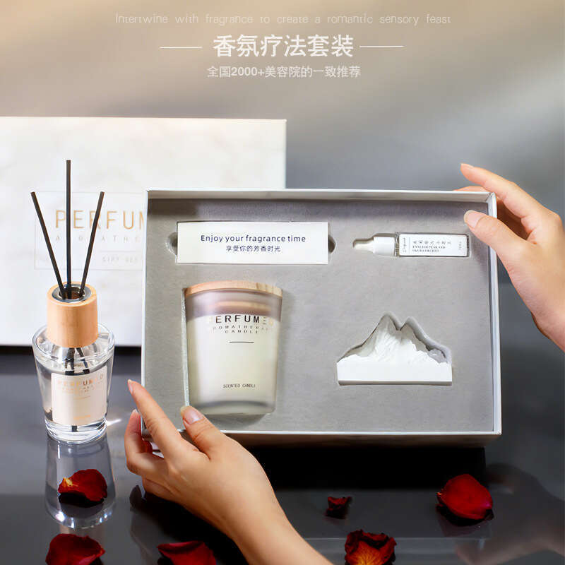 Mountain Candle Box Bedroom Fragrance Gift High-End Aroma Set Aromatherapy Ornament Light Luxury Souvenir Y260127