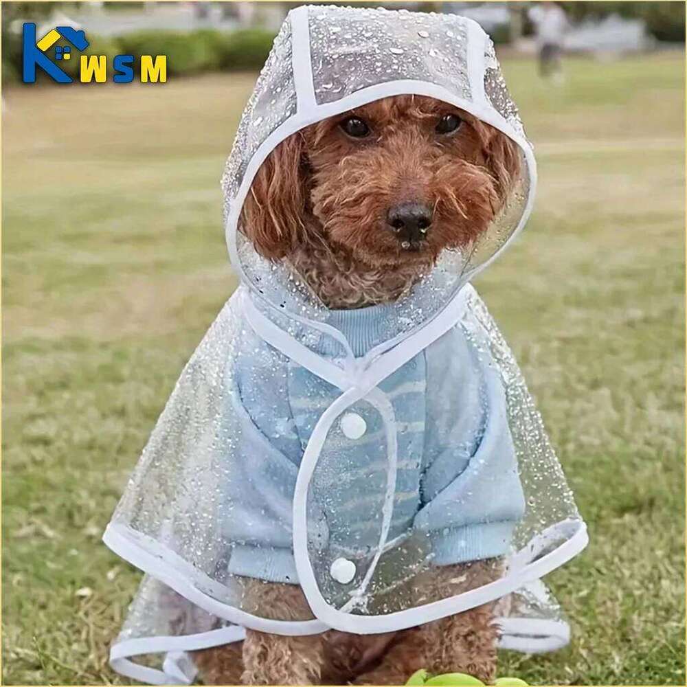 Clear Raincoat Rain Jacket Waterproof Coat for Samll Medium Dogs Teddy Shiba Dog Poncho Outdoor Walking Pet Clothes XJ260127