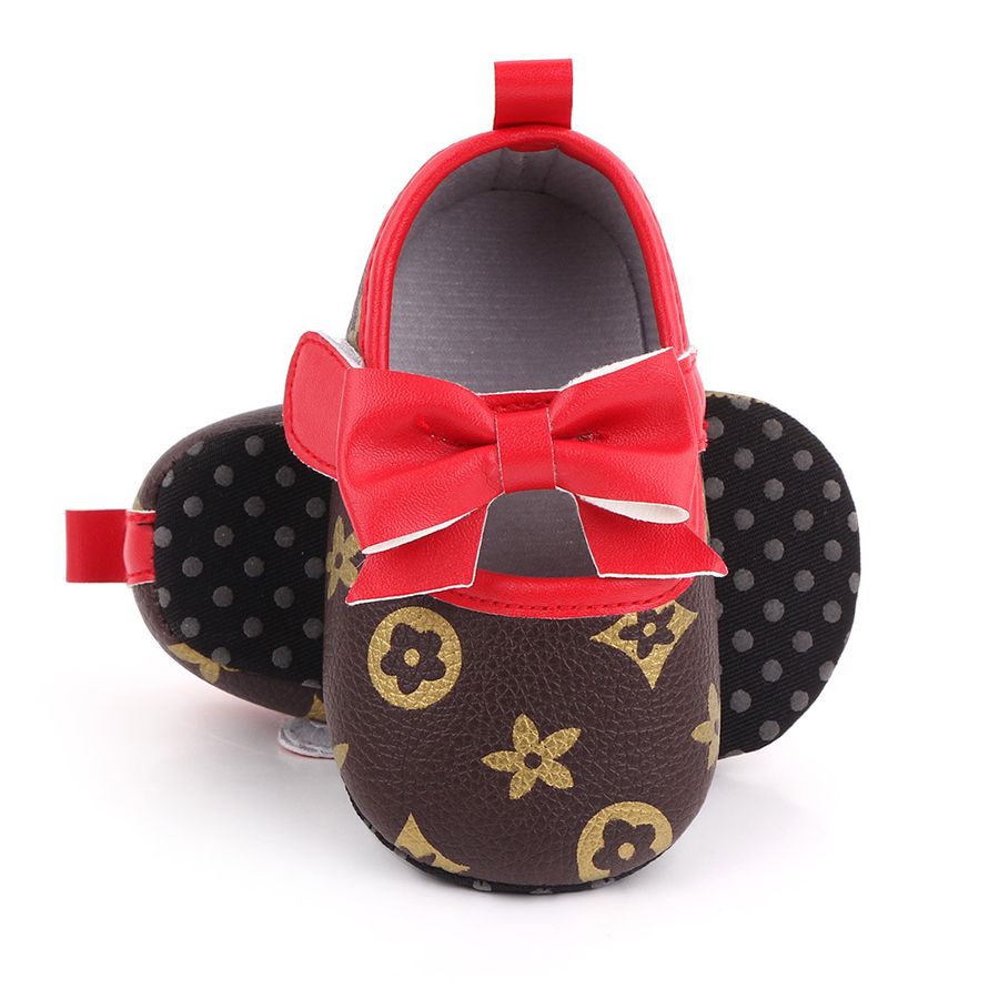 Newborn Infant Shoes Girl Princess Bow Soft Soled Non-slip Shoes First Walkers Crib Shoes Kidsnest Little Toddler Girls Shoes 0-18M K01051