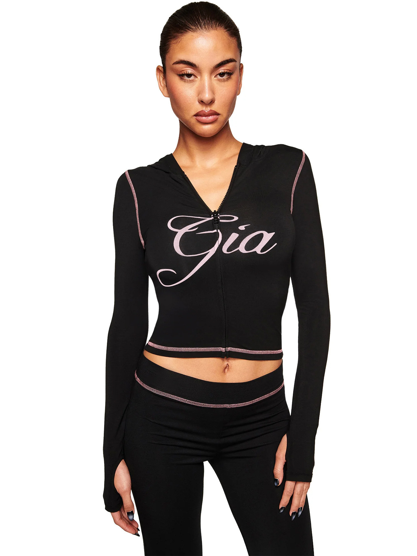 i am pants womens tracksuit piece set designer sports suit for women flared zipup long sleeve high quality spring top low waist micro social outfits f