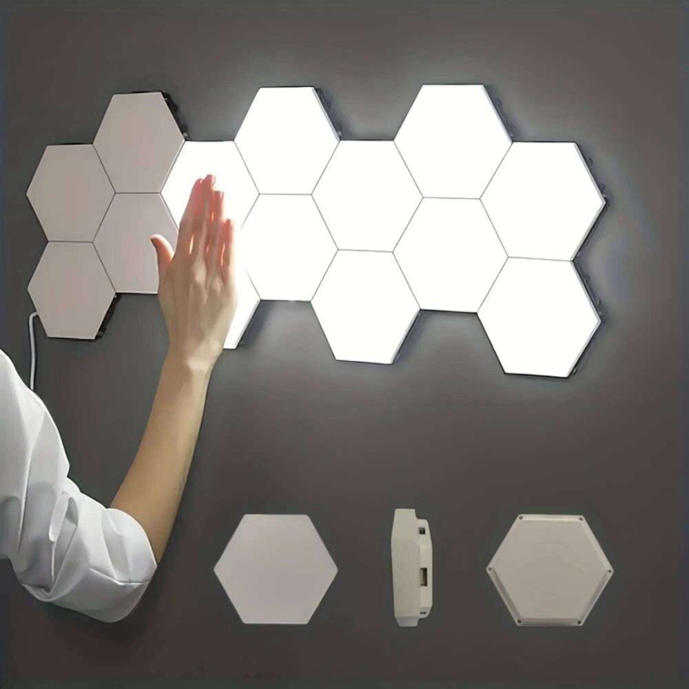 3/6pcs Control Hexagonal LED Light,Honeycomb Touch Sensitive Wall Night Lights, Honeycomb Lights Z260127