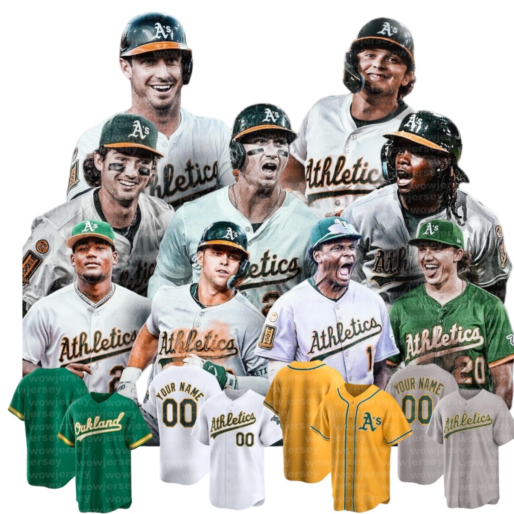 Athletics Baseball Jersey Brent Rooker Lawrence Butler Nick Kurtz Max Muncy Gio Urshela Denzel Clarke Max Schuemann Seth Brown Willie MacIver custom jerseys