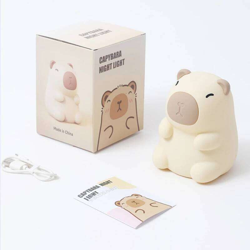 Capybara Night Light, Rechargeable Silicone Desk Lamp with Dimmable & 7 Color Changing Modes, Cute Animal Decor Gift Idea Z260127