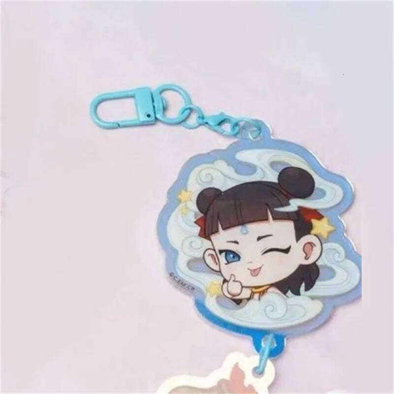 New Nezha: Devil Child's Sea 2 Cartoon Star Bell KeyChain Anime Acrylic llaveros Gifts School Bag Pendant Keyring accessories S260126 f44