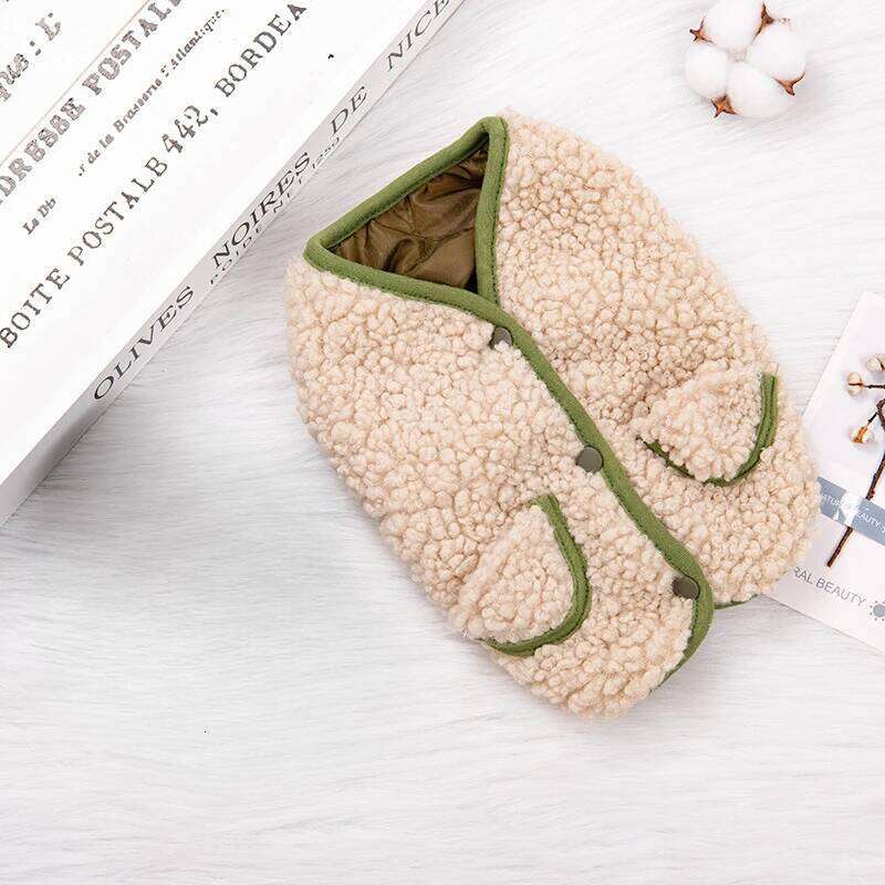 Autumn Cute Pocket Dog Warmth Vest Lamb Fleece Coat Pet Jacket Puppy Christmas Clothes XJ260127