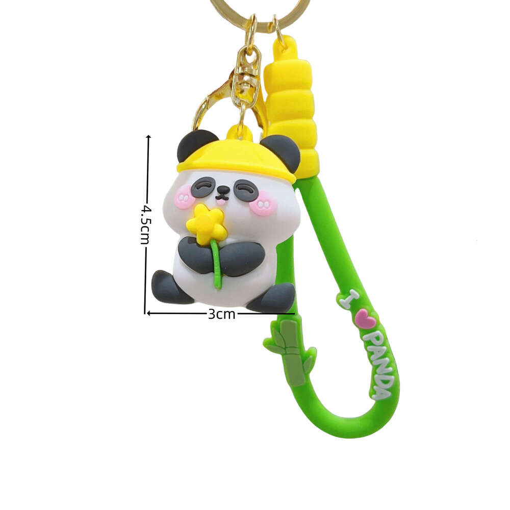 National Trend Premium Panda Plush Keychain PVC Soft Rubber Pendant Cartoon Creative Accessories Wholesale S260126 78f