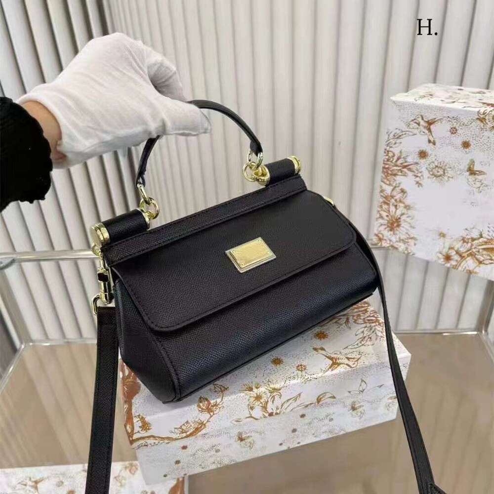 Totebag Shoulder ROSE NOIRE New Sicilian Palm Print Horizontal Solid Color Single Crossbody Handbag Genuine Leather Flap Platinum Women S Bag