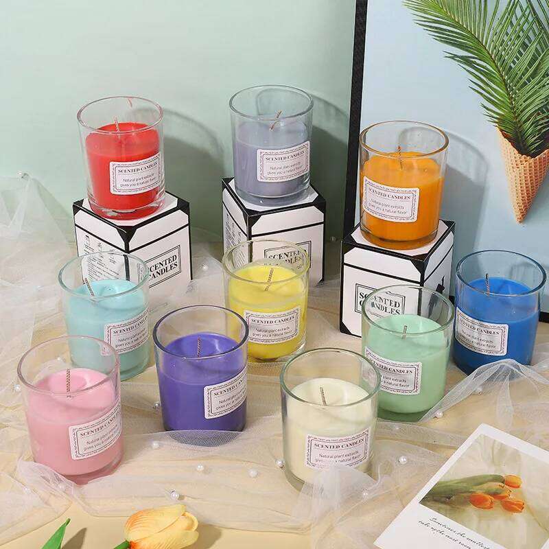 Colorful Long-Lasting Soybean for Girls Room Bedroom Indoor Home Use Aromatic Birthday Gift Handmade Decorative Candle Y260127