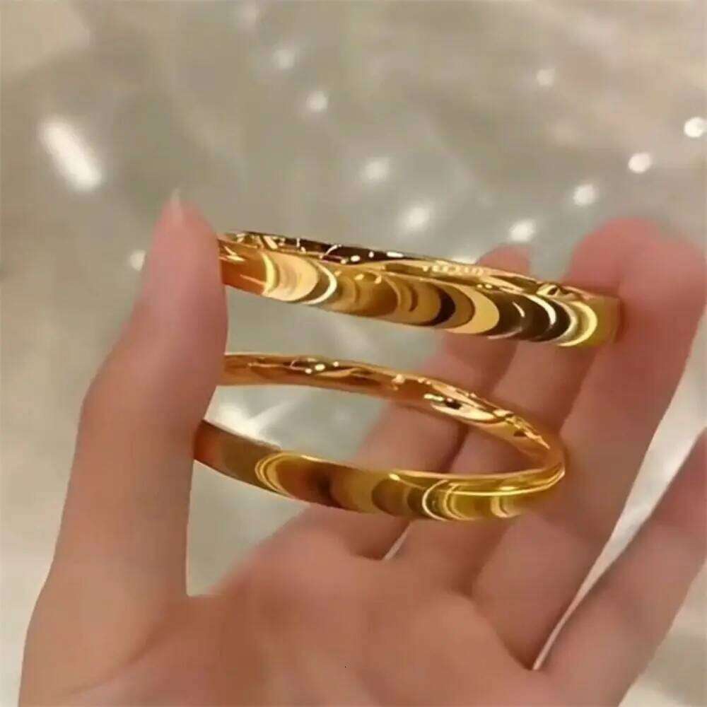 New Copper Cats Eye Bracelet Fashionable Simple Gold Bangle Personalized Jewelry Accessories XJ260127