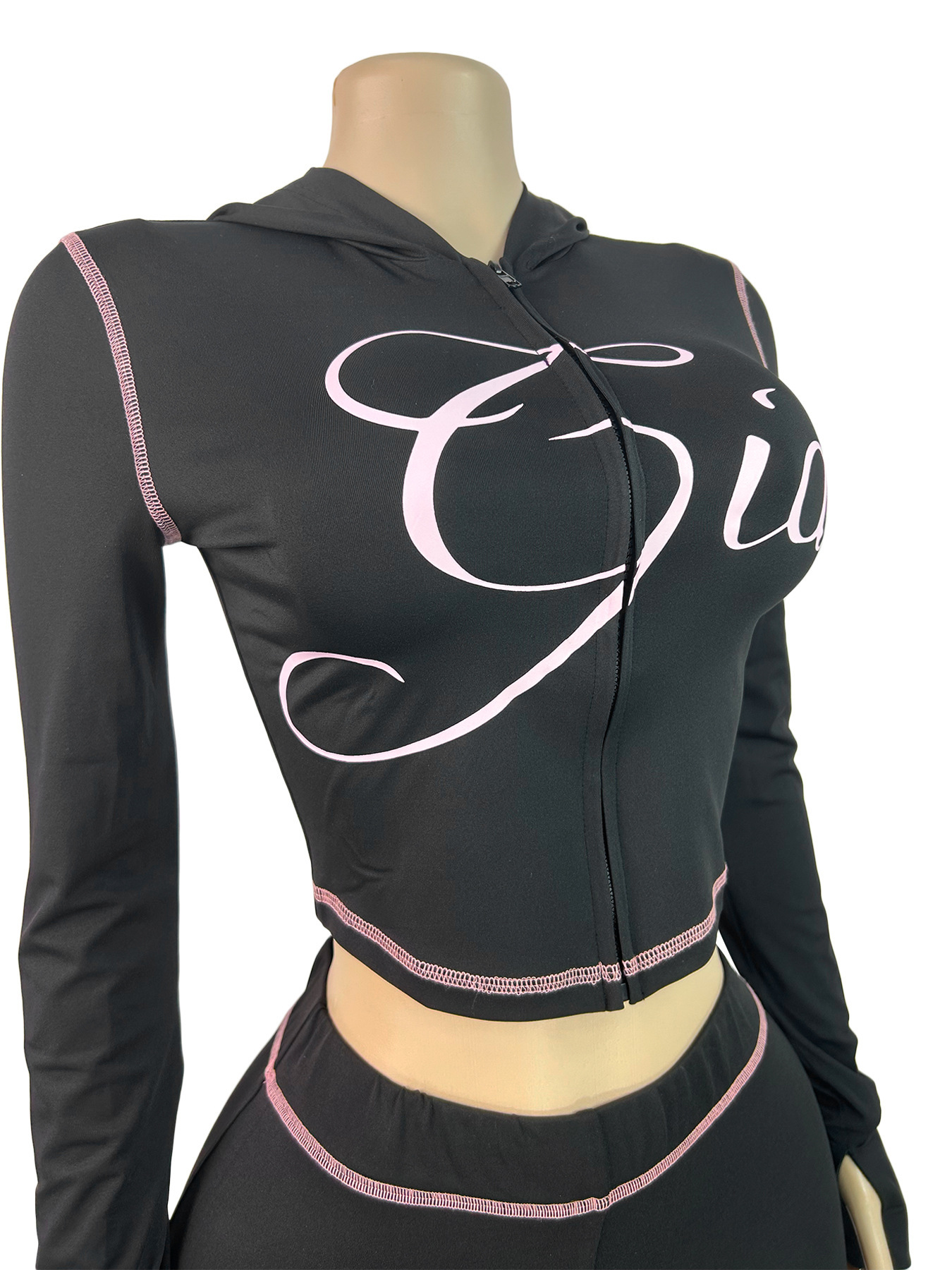 i am pants womens tracksuit piece set designer sports suit for women flared zipup long sleeve high quality spring top low waist micro social outfits f