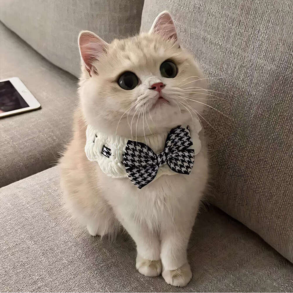 Pearl Dog Collar Jewelled Silk Wedding Cat Puppy Ribbon Scarf Pendant Pet Bows Necklace Satin New Kitten Accessories Bowtie Gift