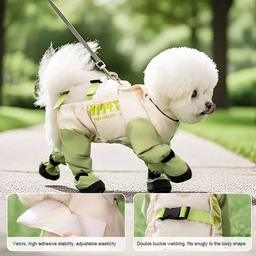 Reflective Stripe Pet Strolling Going Out Pants Back Adjustable Dust-proof Dog Boot Leggings Anti-Slip Full Leg Protection XJ260127