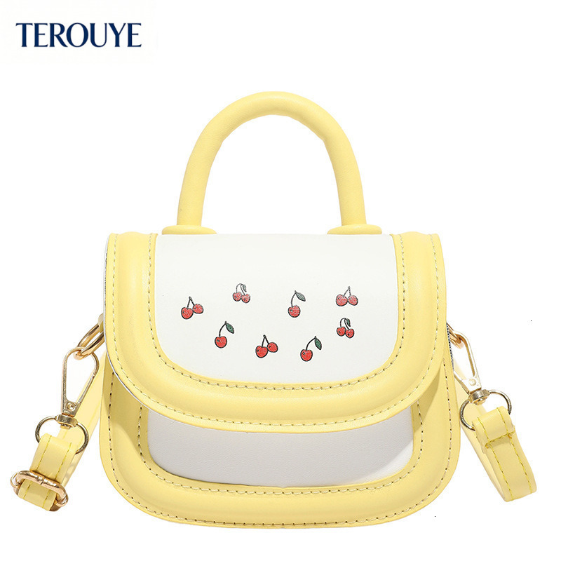 TEROUYE Autumn/Winter New Lychee bag Pattern Fashion Versatile Cute Cartoon Style Small Square Bag Women's Shoulder Bag