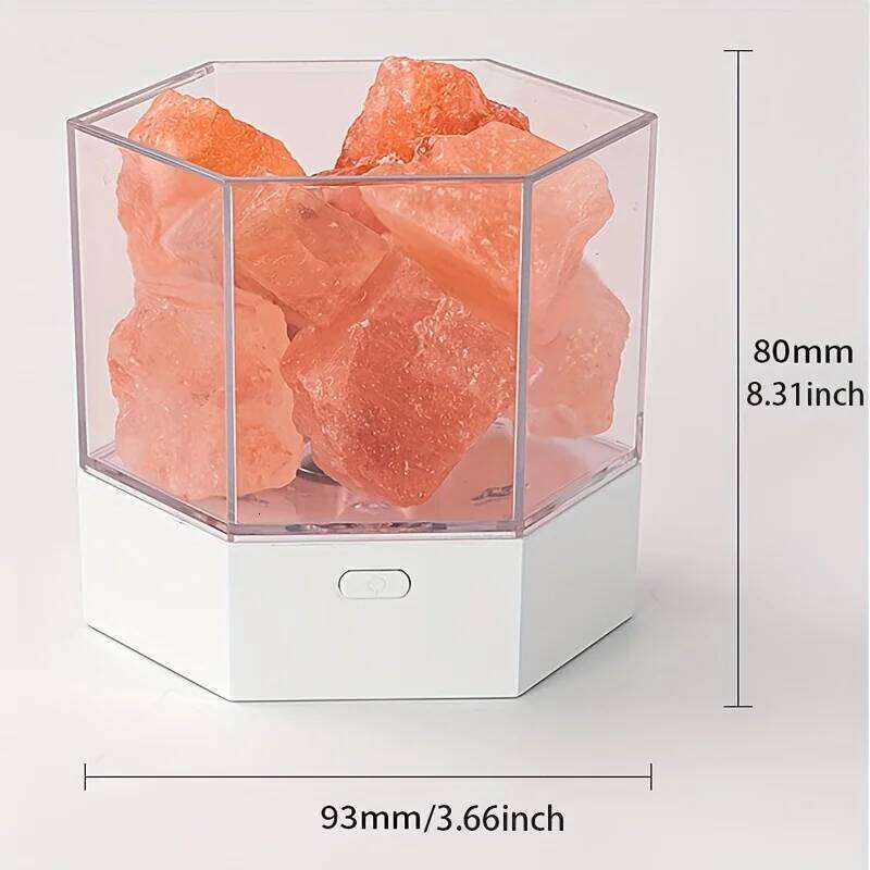 E5 LED Natural Himalayan Crystal Rock Salt Night Table Lava Lamp USB Plug Meditation Home Room Bedroom Decoration Z260127