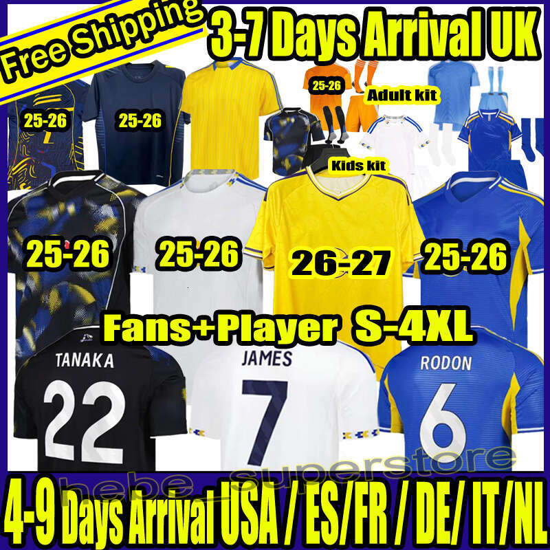 S-4XL 25 26 27 Leeds Unitedd Away fans player AMPADU Llorente leeds football shirt Soccer Jerseys STRUIJK RODON ROTHWELL BAMFORD PIROE AARONSON MATEO JOSEPH Men Kids